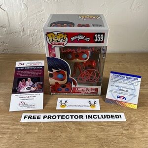 Ladybug w/ Tiki Funko Pop #359 Miraculous COA Double Signed Autograph NOT MINT